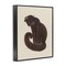Stupell Industries Sitting Cat Curved Tail Framed Giclee Wall Art Design by Grace Popp